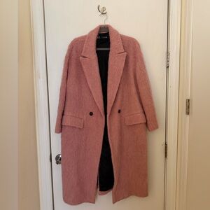 Pink mohair coat